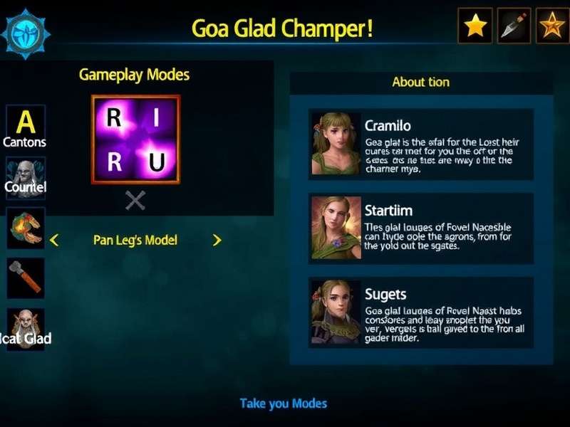 Goa Glad Champion1 Gameplay Modes